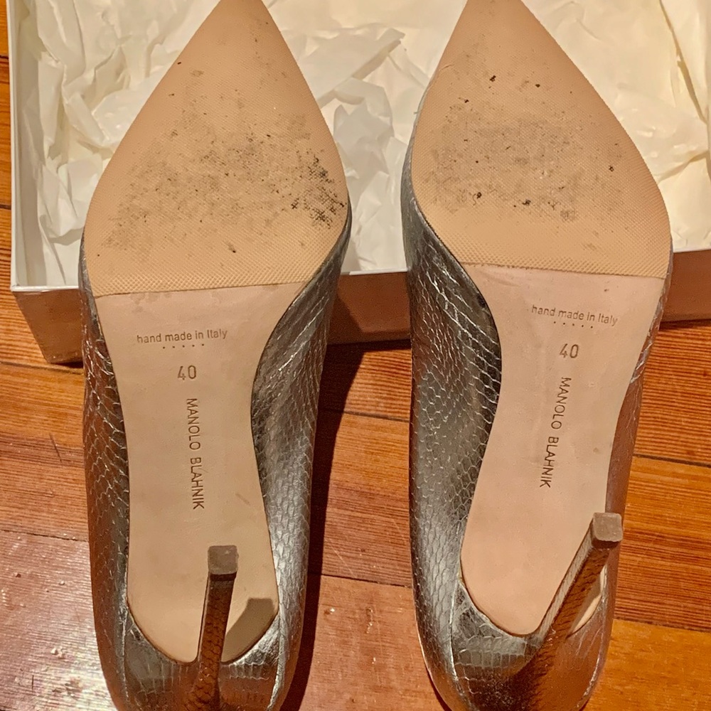 MANOLO BLAHNIK BB 115 snakeskin 40/10 $995 🔥🔥🔥 - Picture 6 of 7
